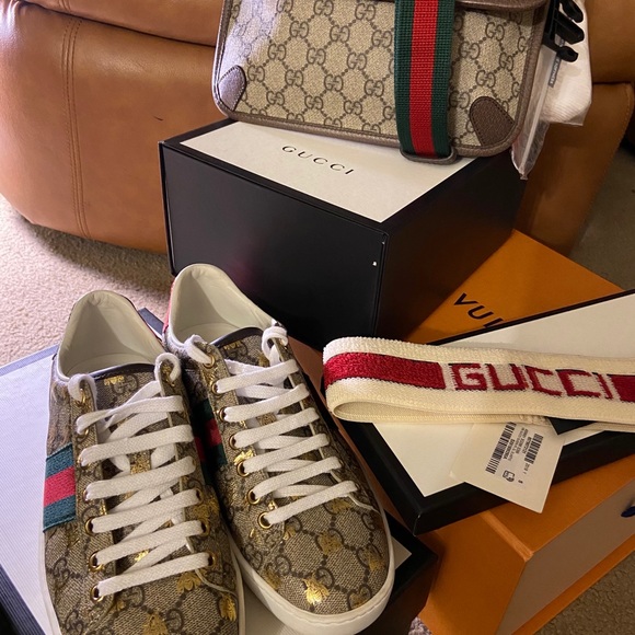 Women's Ace GG Supreme sneaker with bees - Picture 5 of 5